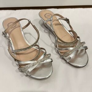 L Miller formal wedge sandals